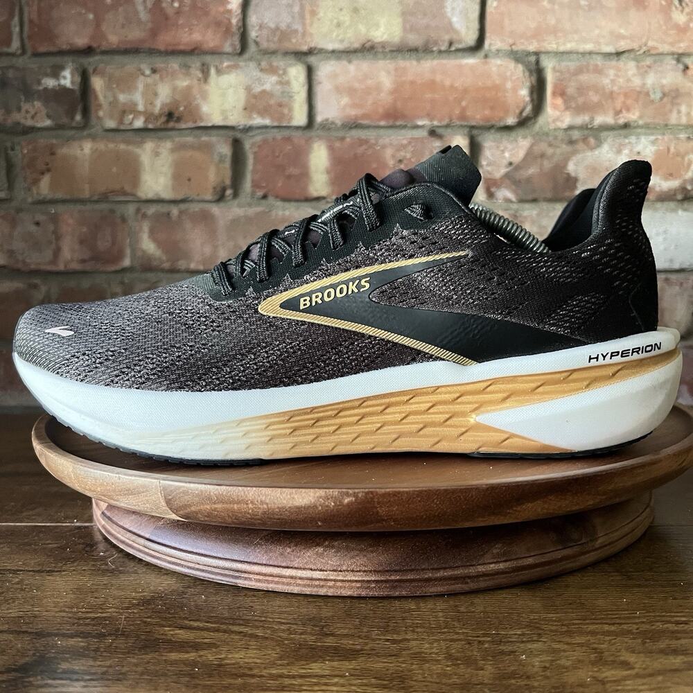 Brooks Hyperion 2 Race Running Cushioned Black Gold Sneakers Shoes Mens 12